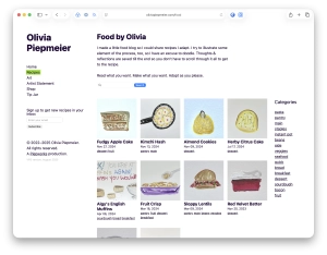 A screenshot of oliviapiepmeier.com